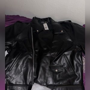 Adidas x ivy park noir moto jacket